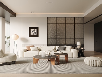 modern living room 3d model