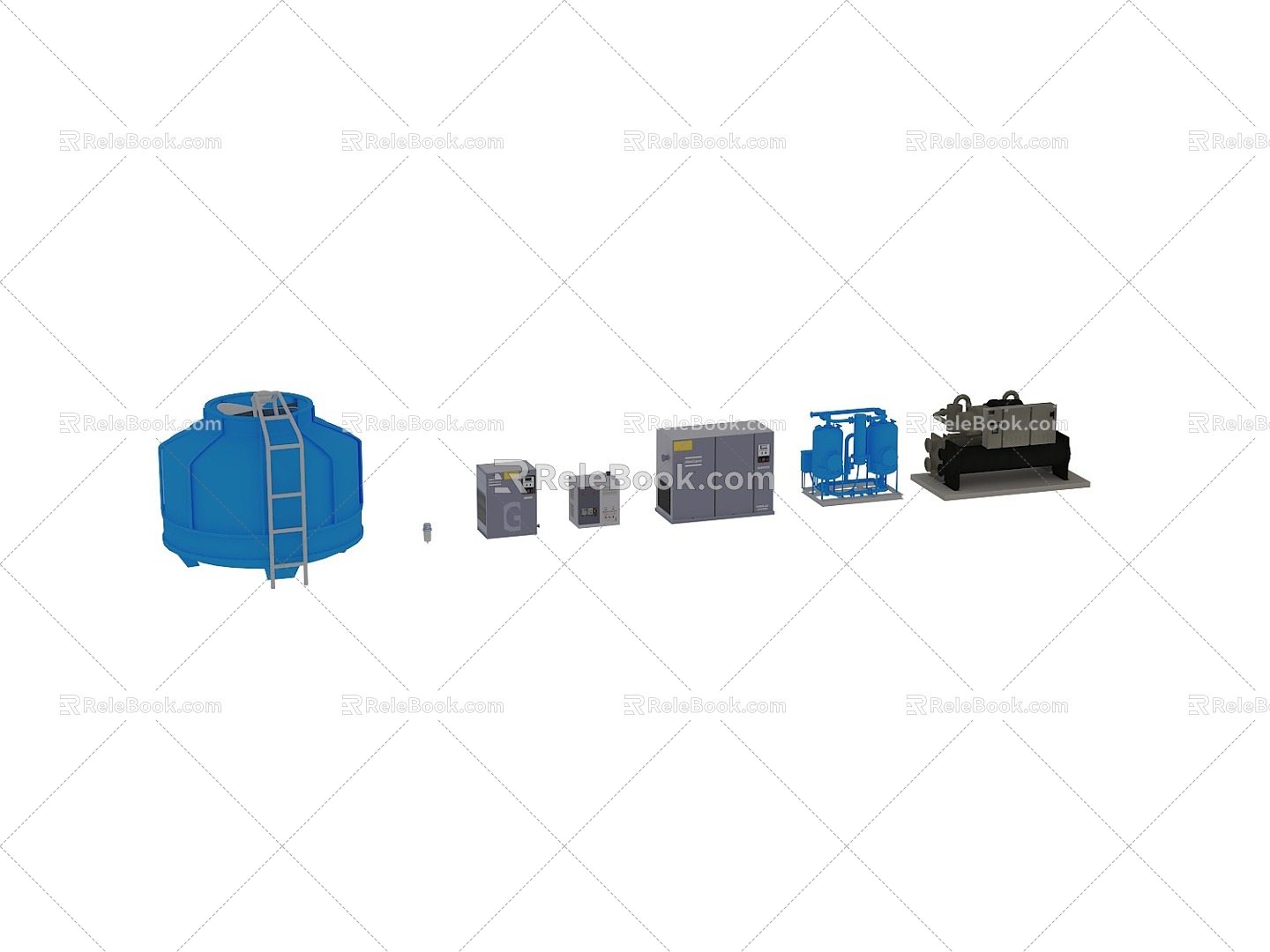 Low surface number of equipment set in air compressor room model