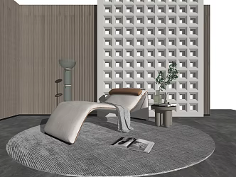 Modern Recliner Casual Sofa Single Sofa 3d model