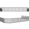 Ornate Metal Fence With Decorative Railings For Outdoor Property Use