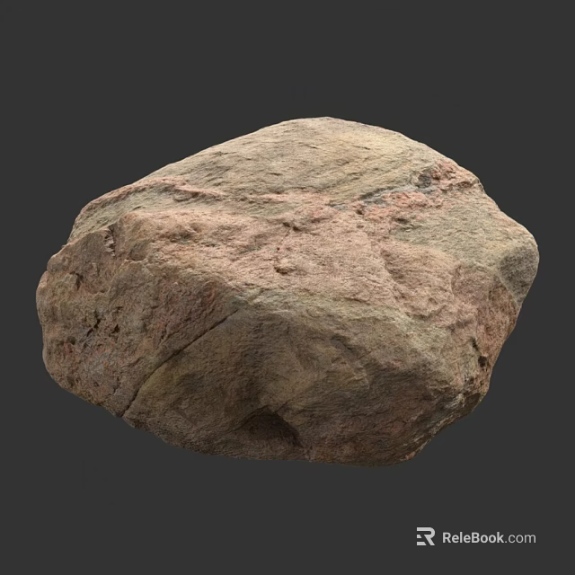 Natural Brown Stone With Rough Surface Texture For Garden Landscaping Decoration 3d model 
