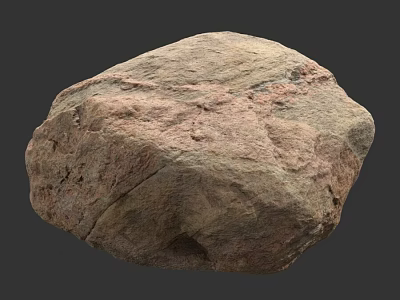 Natural Brown Stone With Rough Surface Texture For Garden Landscaping Decoration 3d model