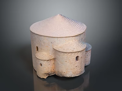Dome Shaped Decorative Household Item With Textured Surface And Multiple Structures 3d model