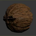 Whole Walnut With Shell Natural Texture And Cracked Open Close Up Healthy Snack