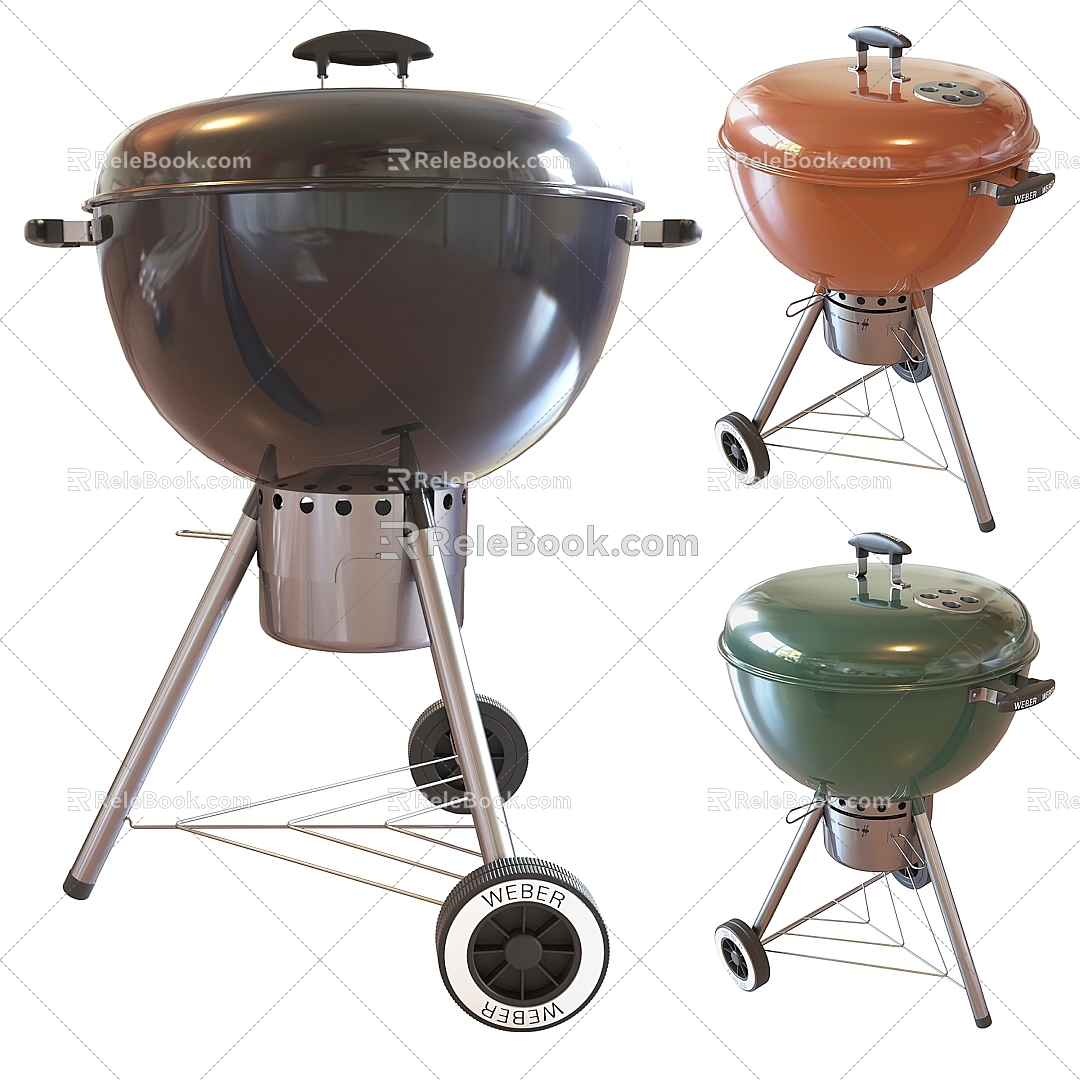 Modern barbecue oven 3d model