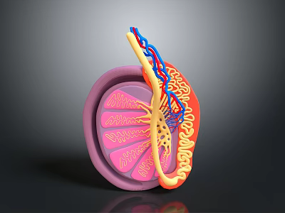 3D Inner Ear Anatomical Medical Device Model with Structural Details for Medical Education 3d model