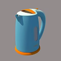 Blue And Orange Electric Kettle With Water Level Indicator Modern Design For Daily Use