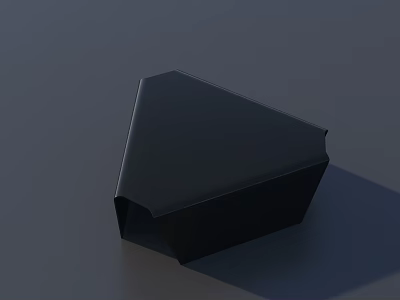 Black Geometric Pendant Modern Minimalist Design Home Decor Accessory With Sleek Angular Shape 3d model