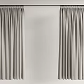 Light Gray Pleated Curtain With Soft Linen Fabric For Modern Home Window Decor
