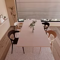 Cream wind table 3d model
