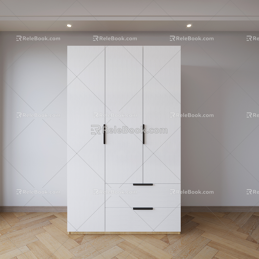 Modern Wardrobe Cabinet Zhang 3d model