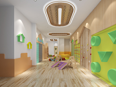 Modern Kindergarten Classroom 3d model