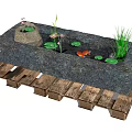 New Chinese style stone trough 3d model