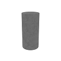 Gray Concrete Cylindrical Component With Textured Surface Against Wall In Modern Design 3d model