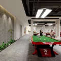 Modern Billiard Room Design With Pool Table Lighting And Comfortable Seating