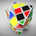Colorful Cube Shaped Furniture With Unique Design And Orange Finish