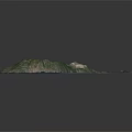 Island Mountain Garden Landscape With Lush Green Vegetation And Blue Ocean View