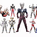 Multiple Ultraman Characters In Various Action Poses With Colorful Suits And Diverse Designs