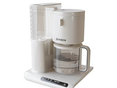 BOSCH White Water Filter Kitchen Appliance With Transparent Tank And Control Panel 3d model
