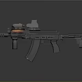 Modern Tactical Rifle With Scope Tactical Light And Ergonomic Grip