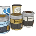 Assorted Cookie Mix Containers With Different Designs For Kitchen Baking Supplies