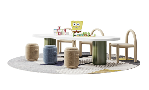 Modern Children's Tables and Chairs 3d model