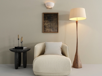 Floor lamp sofa chair side table model