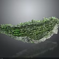 Natural Green Wood Stone Showcasing Block Texture and Decorative Structure