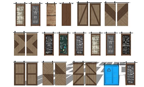 Industrial LOFT Barn Door 3d model