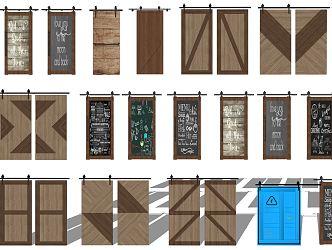 Industrial LOFT Barn Door 3d model