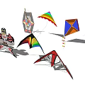 Colorful Kites With Diverse Shapes And Patterns For Outdoor Activities