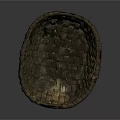 Handwoven Storage Basket With Oval Shape And Natural Material Handles