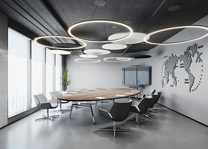 Modern Conference Room 3d model