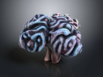 3D Rendered Human Brain Model Medical Device for Neuroscience Research and Anatomy Education 3d model