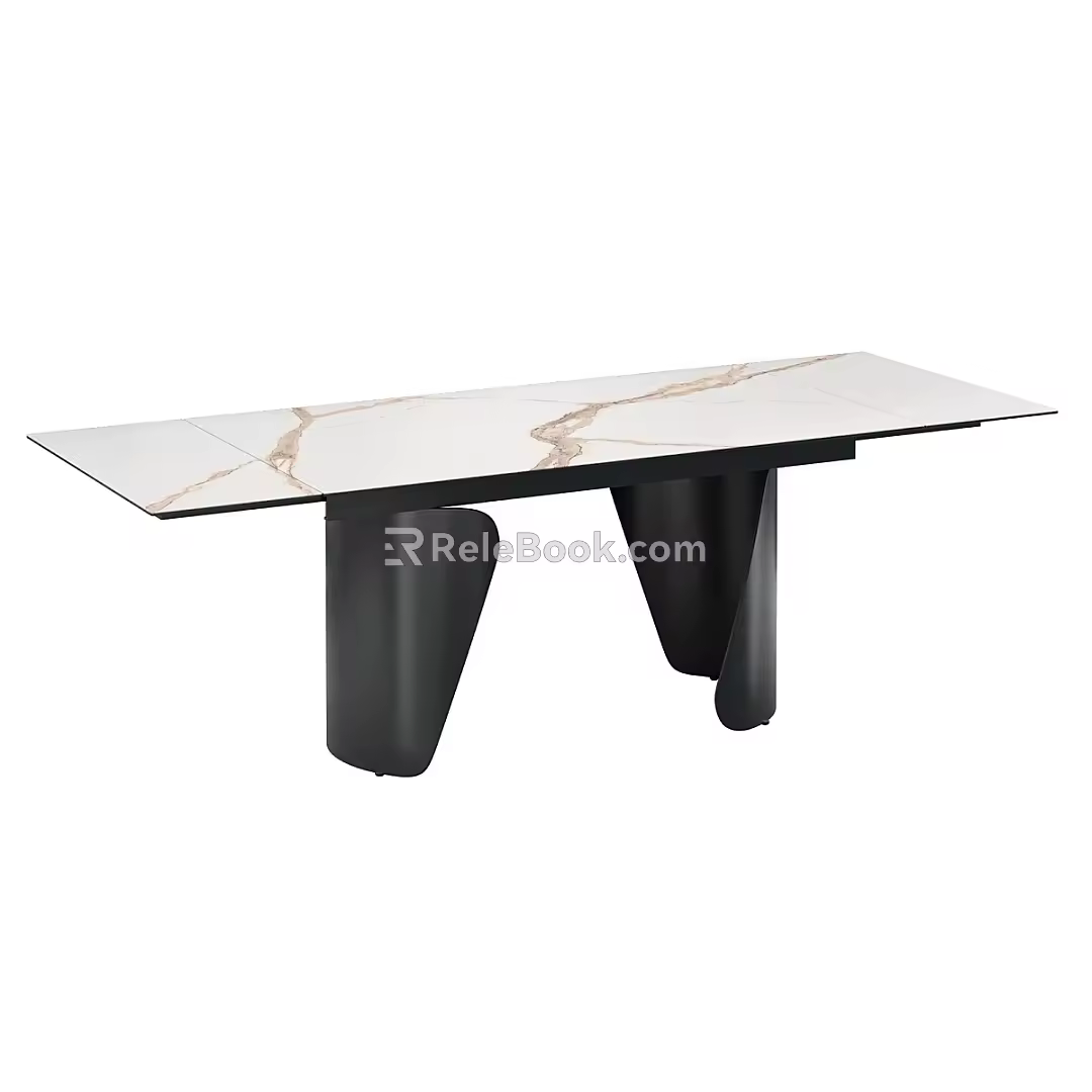 Modern Simple Dining Table 3d model