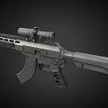 Modern Tactical Rifle With Scope Handguard Magazine And Ergonomic Design Features