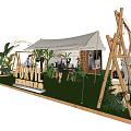 20th Anniversary Celebration Event With Tented Setup Wooden Decorations And Green Plants