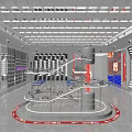 LI-NING Sports Retail Store With Modern Interior Display Shelves And Bright Lighting