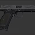 Modern Black Pistol Design With Sleek Metal Surface And Textured Grip