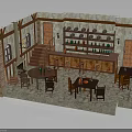 Rustic Tavern Interior Design With Stone Walls Arched Windows Wooden Stairs And Wine Racks