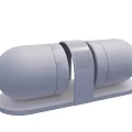 Modern Gray Headphone Speaker Charging Case Sleek Design Portable Wireless Storage 3d model