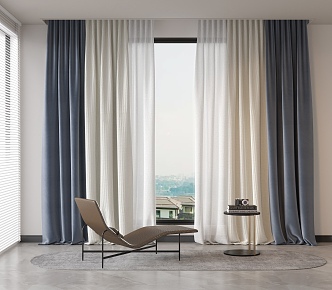 Modern Curtains 3d model