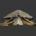 Intricate Handmade Origami Turtle With Geometric Shell Patterns On Dark Background
