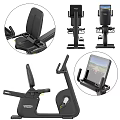 Black Exercise Bike With Comfortable Seat Adjustable Handlebars And Digital Display Screen