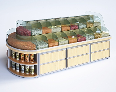 Supermarket Decoration Cabinet Supermarket Shelf Supermarket Display Rack Supermarket Commodity Cabinet 3d model