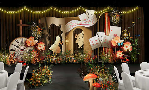 Alice Wedding Modern Wedding Scene 3d model