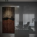 Luxury Modern High Ceiling Living And Dining Room Interior With Stylish Chandelier And Elegant Furnishings