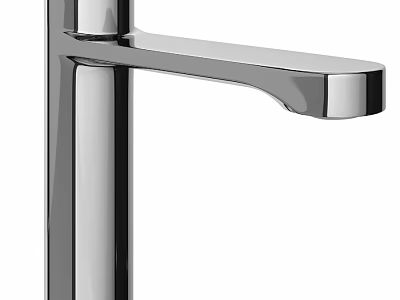 Modern Chrome Bathroom Faucet With Single Handle Sleek Design And Polished Surface 3d model