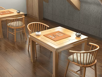Go Table Chess Table Chess and Cards Room New Chinese Style Table and Chair Leisure Chair Lounge Activity Room Reading Room Mentalist Chair Loft Table 3d model