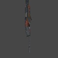 Disassembled Rifle 3d model